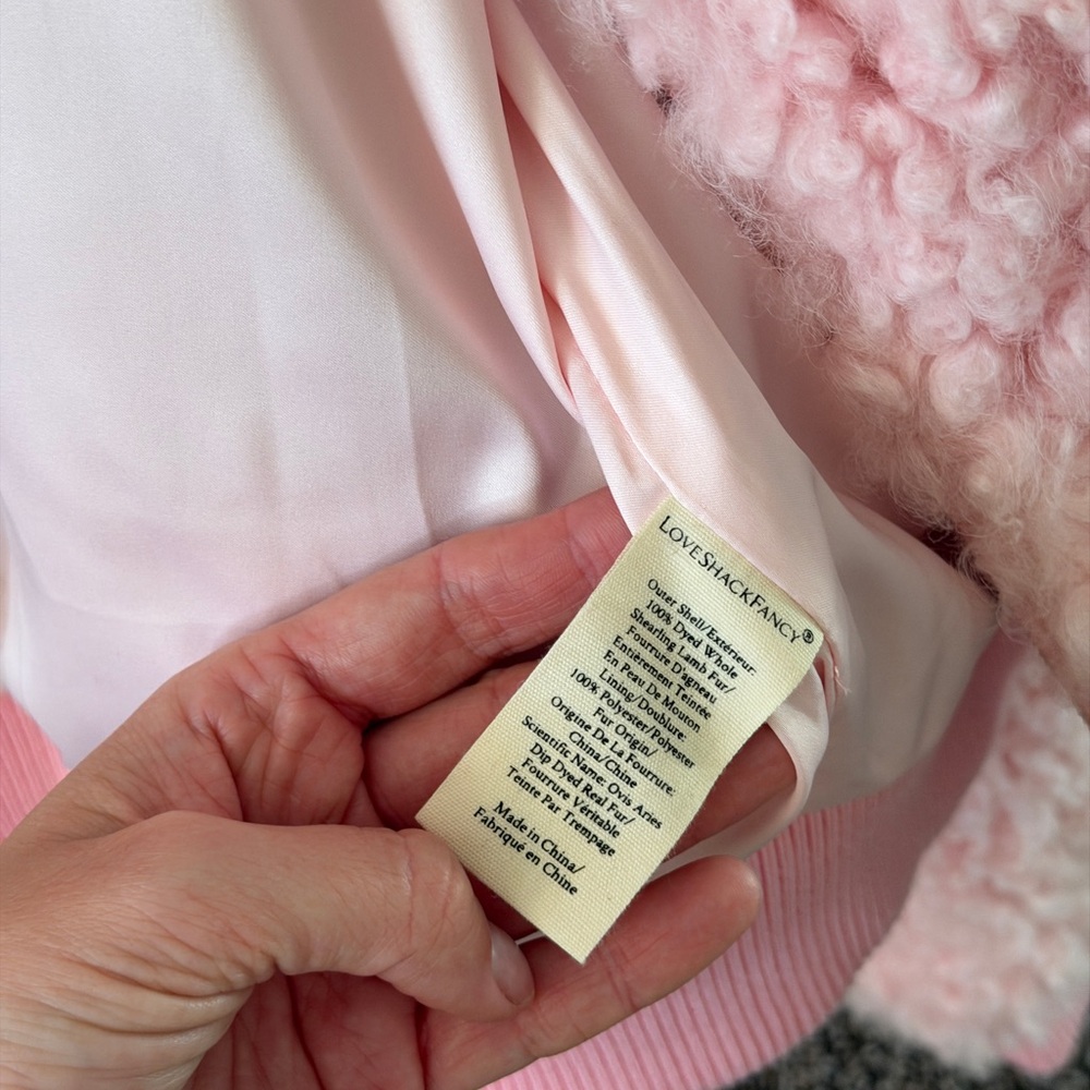 Loveshackfancy Pink Shearling Jacket - image 5